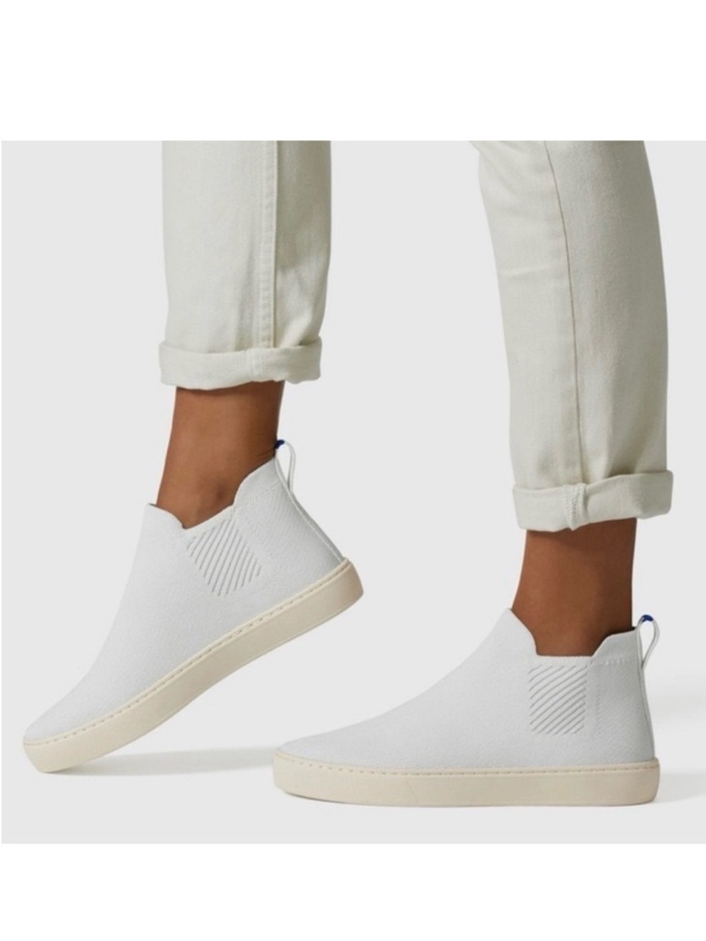 Rothy's Chelsea White Size 7 woman’s unisex comfortable sneaker shoes boots